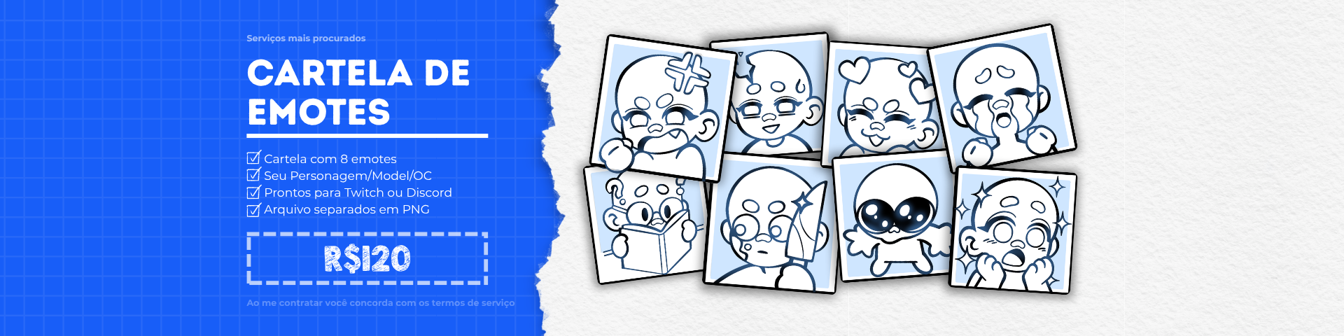 Serviço: Cartela de Emotes (R$120)